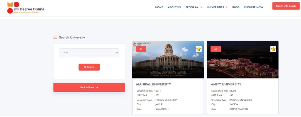 MyDegreeOnline - University Search & Comparison