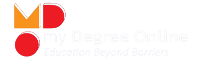 my degree online logo white